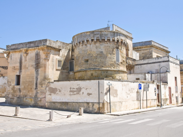 The Aragonese Castle of Martano. Puglia. Italy.